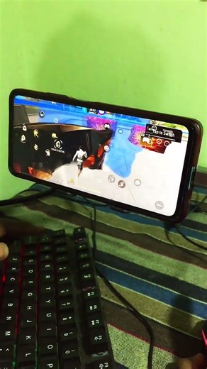 PC ❌ mini mobile setup ✅ keyboard and mouse 🖱️⌨️📲 ak #ggmousepro2 #gamingkeyboard #minikeyboard