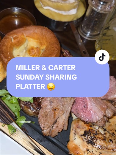 ive been dreaming about this miller and carter Sunday sharing platter for the last 2 weeks since I booked it for my other half's birthday and it didn't disappoint! worth every penny!! 🤤🤤🤤 thanks for the recommendation @Emma Faye ✨ I think we will need to try the festive one later in the year like yours! @Miller & Carter @Miller and Carter Bessacarr #millerandcarter #millerandcartersundaysharingroast #millerandcartersteakhouse #sundayroast #roastdinner