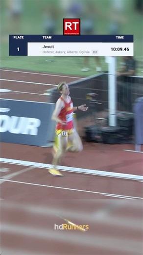 Jesuit boys ran a 10:09.46 DMR for the #8 time in U.S. at Mt.SAC Relays!!🔥🔥