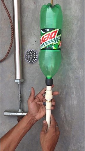 How to make pcp air gun using plastic bottle #gun #airgun