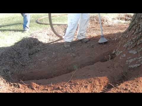 Aeration De-compaction Deep Radial Trenching Granular Soil Enhancement