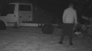 Disgraceful! Builders dump a mountain of waste onto a children's playing field