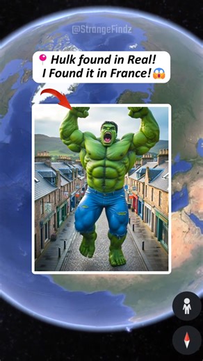 Hulk Found in Real on Google Maps & Google Earth! #shorts