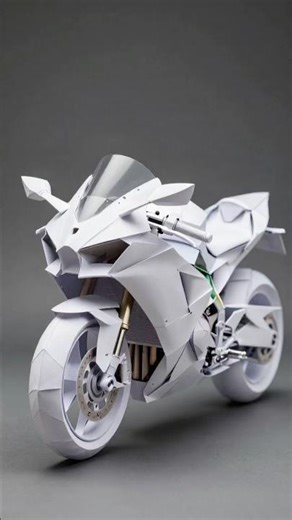 Engineering Art: Handcrafted Paper Superbike 🏍️#h2r #anime #papercraft #viral #trending#viralvideo