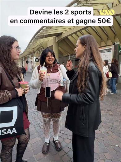 Qui a trouvé les 2 sports ? 🔍💸 La première personne qui trouve dans les commentaires gagne 50€ en exocoins, on répondra à celui qui le trouve 😏🔥 #sport #microtrottoir #paris #devine
