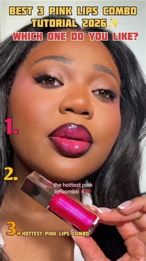 Best 3 pink lips combo tutorial 2026#lipstick #lipsticklover #lips #shorts #makeup #glowup #beauty