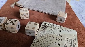 Historical Farkle Set - With Score Reference, Carry Bag, and Optional Die! - Etsy UK