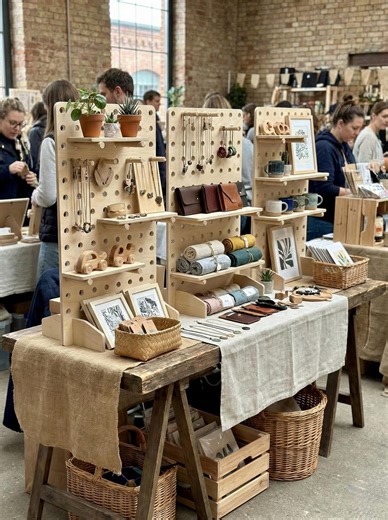 Modular Wooden Pegboard Display System for Markets, Pop-ups & Retail Booths - Etsy