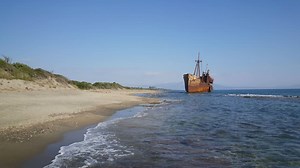 Shipwreck in the beach - Free Stock Video