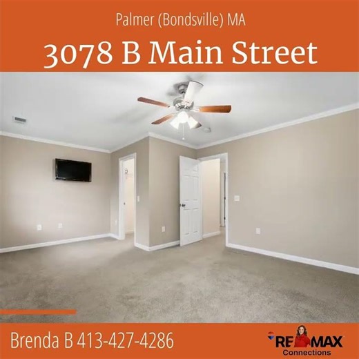 New to the Market. 3078 B Main Street, Bondsville 2 bedroom condo for sale