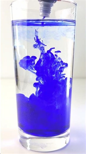 ASMR Blue Paint Blooming in Water | Deep Blue Color Spread | Ultra Relaxing