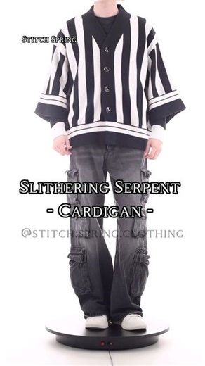 Stitch Spring Clothing on Instagram: "Slithering Serpent Cardigan coming Sep 22nd 🖤🤍"