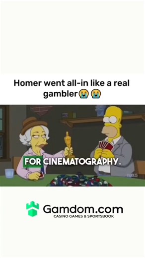 Entertainment Hubz on Instagram: "Homer went all-in like a real gambler 😭🤧 In this hilarious clip from The Simpsons, Homer is playing poker when his opponent, Edna Krabappel, raises the stakes by betting her actual Oscar statue! Homer folds immediately, fearing he'll lose everything, while Edna promptly passes out on the table after drinking something strong. The twist? Homer thinks he lost all his money, but in reality, Edna's hand wins her the pot, including Homer's 'IOU' for 5 grand. #TheSi