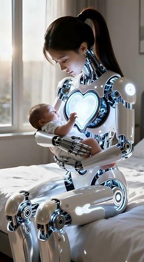 This Robot Didn't Have a Heart... So It Built One for the Baby. #robot #nextgenai #aiart