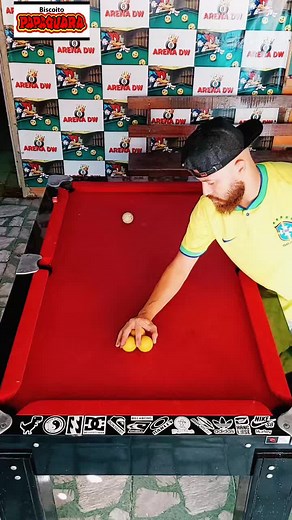 Playing Pool: Expert Shots on a Red Table