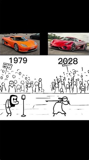 🔥 Title:🚗 1979 vs 2028 😱 Which Car Gets More Attention? #shorts #futurecars #caredit #funny #cars