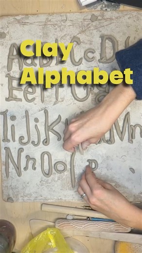 Making the alphabet with clay