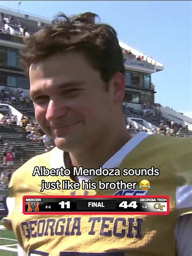 Alberto Mendoza after his first win with Georgia Tech 🔥 #cfb #collegefootball #mendoza