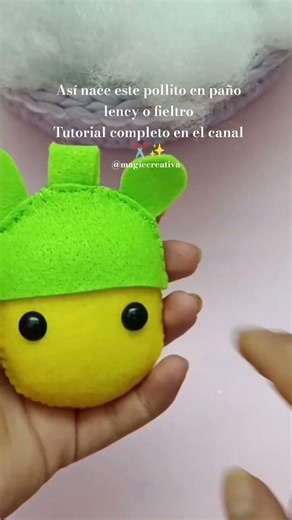 👉“Cómo hacer un pollito en fieltro 🐥Mini proceso” #manualidades #fieltro #pañolenci #art #hechoamano