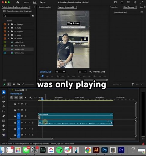 Rode mic audio only playing through one side? Fix it with just a few quick steps in Premier. #røde
