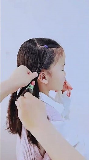 Easy Side Braid Ponytail Hairstyle for Girls | Cute Kids Hair Tutorial
