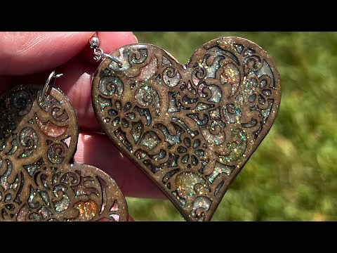 Dollar tree DIY / making gorgeous earrings from dollar tree laser cut craft cutouts.