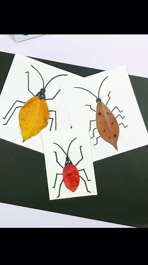 Raising smart and happy kids on Instagram: "These leaf beetles are a fun and eco-friendly craft! Using just leaves, paper, and a bit of imagination, kids can create their own funny bugs while practicing creativity and fine motor skills. Perfect for outdoor play, autumn activities, or a classroom nature project. Keywords: leaf craft, nature craft, autumn activity, DIY bugs, paper insects, eco-friendly craft, kids creativity, fine motor skills, outdoor learning, fun fall project"