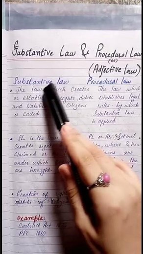 Substantive law and procedural law or adjective law | #substantivelaw #procedurallaw