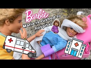 Pregnant barbie goes to hospital by ambulance!! - Emergency situation*