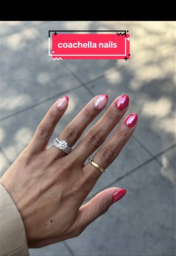 red with french tip & chromeeeee on top ❤️💅🏽 Secretive Nail Bar in Santa Monica 🤗❤️‍🔥 @Secretive #coachellanails #festivalnails #nailinspo #nailart #frenchchromenails