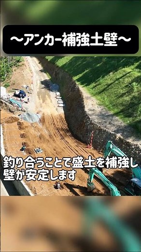 【土木施工】補強土壁（テールアルメ）施工を40秒で解説！ #shorts