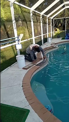 COPING BULL NOSEE SWIMMING POOL EDGES REPAIR BY PLATINUM PAVERS OF SWFL