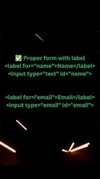 HTML Forms Part 2 | Label Tag Explained ⚡ #Shorts