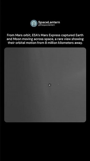 Earth and Moon Seen from Mars #shorts #space