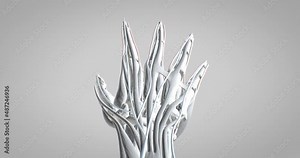 Anatomy of the hand, detailed display of muscles, human muscular system, 3D animation of human anatomy, 3D render