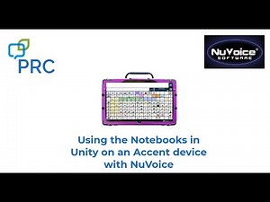 Notebooks in Accent Unity NuVoice