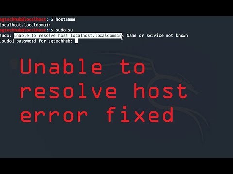 how to fix ''Unable to resolve host'' error on kali Linux