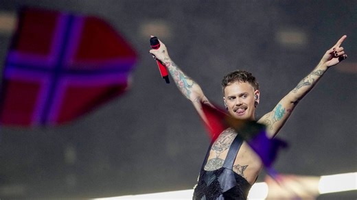 Jonas Lovv i semifinalen i Eurovision Song Contest 2026.