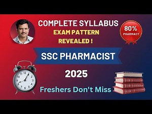 SSC Pharmacist 2026 💥 | Full Syllabus, Exam Pattern, Preparation | Central Govt Job | Don't Miss
