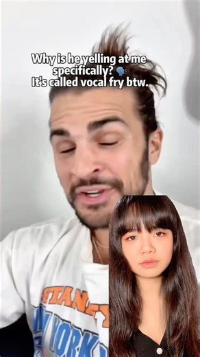 Why is he yelling at me specifically? 🗣️🚫It's called vocal fry btw.