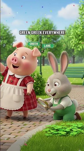 Green Green Everywhere! 🟢 Simple Color Song for Babies & Toddlers