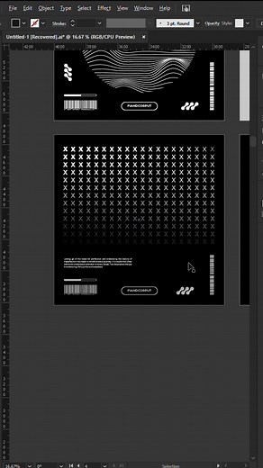 Make typography pattern using blend tool effect in adobe illustrator.