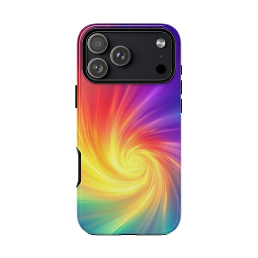 Phone Ink - Spiral Vortex Rainbow Pink Yellow Purple Case: iPhone | Galaxy | Pixel - Lifetime Warranty - Etsy