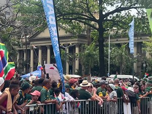 During City Hall is ready for the Springbok Trophy tour. 🇿🇦💛💚 #SpringboksRWC #RWC2023 #StrongerTogether | KwaZulu-Natal Provincial Government
