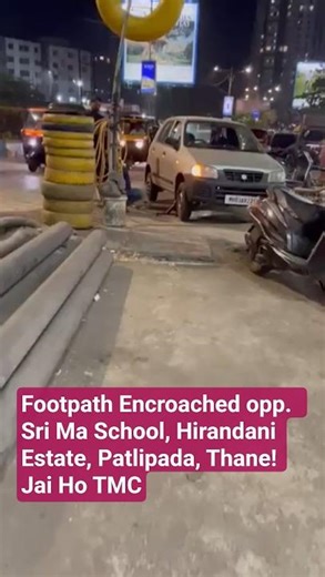 TMC- Remove Patlipada Footpath Encroachment at Thane Hiranandani Estate #Thane #hiranandaniestate