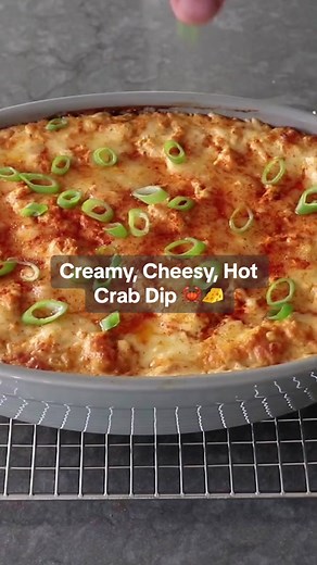 "This is THE best hot crab dip. I'm going to show you how to make what...