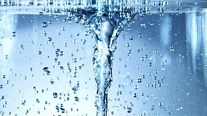 Water funnel with air bubbles under water. Macro background. Filmed is slow motion 1000 fps. High quality FullHD footage