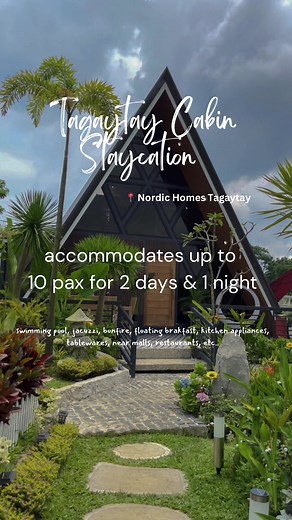 Aesthetic Cabin Staycation in Tagaytay with Swimming Pool, Jacuzzi, and More