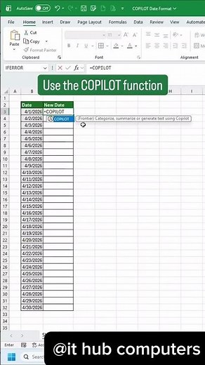 Excel Copilot Formula in 10 Seconds | AI Excel Trick #Shorts