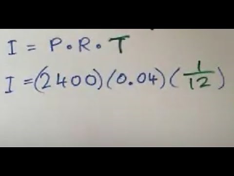 Interest = Principal x Rate x Time